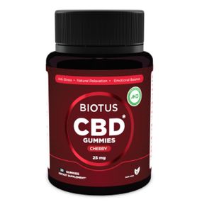 Комплекс для профилактики нервной системы Biotus CBD Gummies 25 mg 30 Gummies Cherry