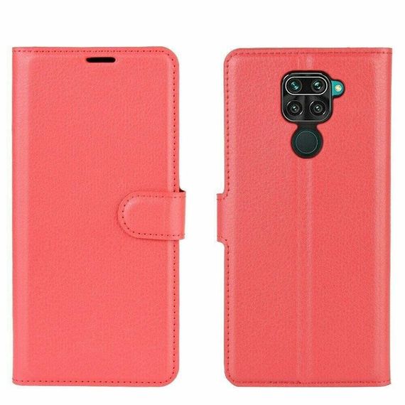 Чохол книжка з кишенями для карт на Xiaomi Redmi 10X / Note 9 колір Червоний | Зображення 4