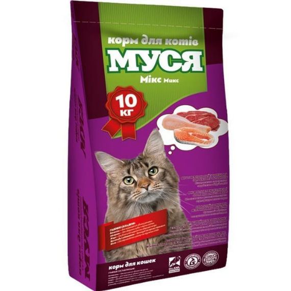 МУСЯ Корм для котів МІКС , 10 кг.