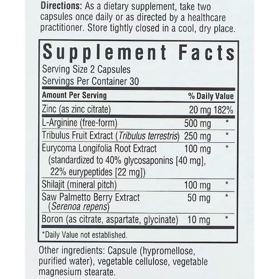 Тестостероновый комплекс Bluebonnet Nutrition Intimate Essentials For Him Testosterone & Libido Boost 60 Veg Caps | Зображення 2