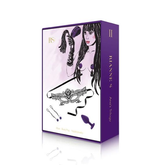 Романтичний подарунковий набір RIANNE S Ana's Trilogy Set II: силіконова анальна пробка 2,7 см, ласо | Зображення 2