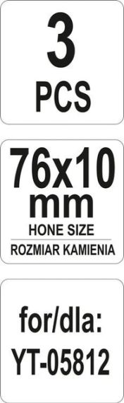 Набір камені точильні для хона YT-05812 76х10 мм 3 штуки YATO YT-05817 | Зображення 1
