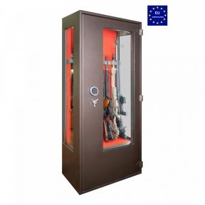 Сейф оружейный GD.840.E.T GLASS CASE BROWN с ударопрочным стеклом