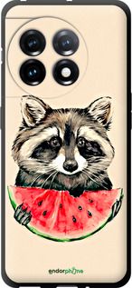 Чохол на OnePlus 11 Єнотик з кавуном "4605b-2940-2448"