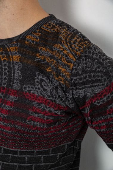 Светр чоловічий повсякденний, колір грифельний, 247R6142 | Зображення 4