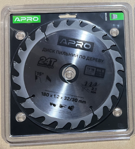 Диск пильный по дереву 180х32(30)х24Т APRO