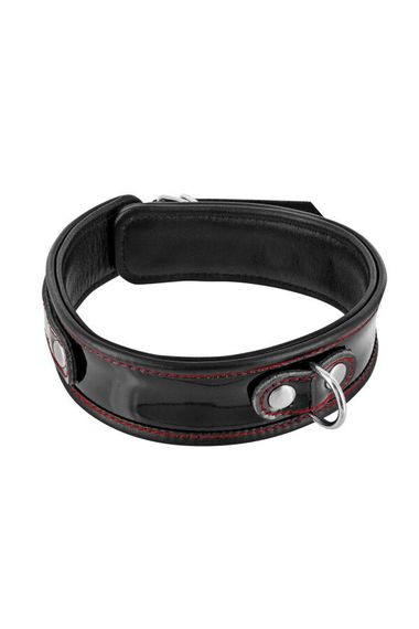 Нашийник з натуральної шкіри Fetish Tentation Premium Patent leathe chocker