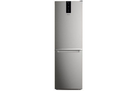 Холодильник з нижньою морозильною камерою Whirlpool W7X82OOX, 2 двері, 231л, 104л, A++, NF, Дисплей, Інвертор, Нержавіюча сталь (W7X82OOX)