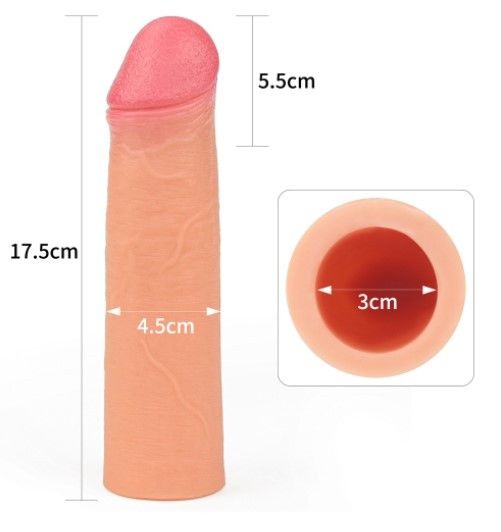 Насадка на член - Revolutionary Silicone Nature Extender Add 2" Flesh Sex Aura | Зображення 1