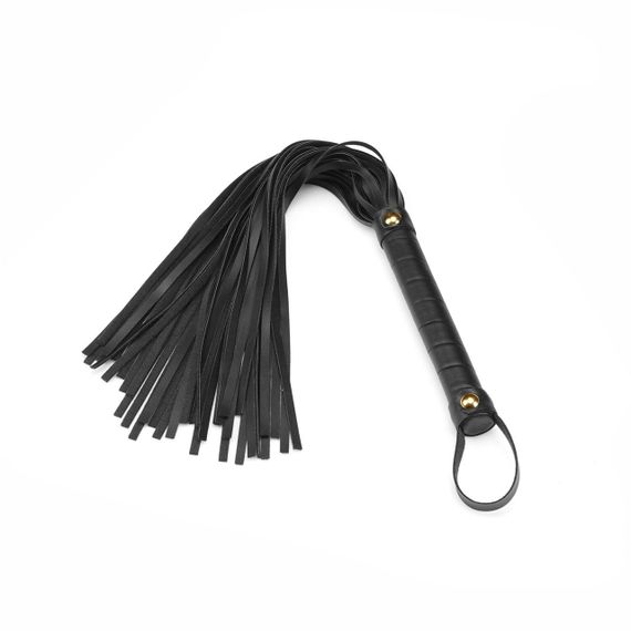 Флоггер Liebe Seele Black Organosilicon Flogger, 44 см, экокожа Sex Aura