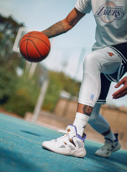 Кросівки 900 NBA MID-3 для баскетболу NBA Los Angeles Lakers білі - EU39 UA38 | Зображення 6