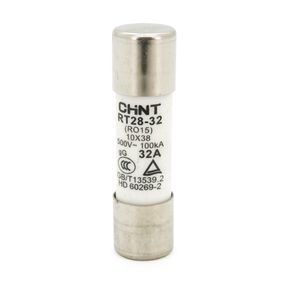 Плавкий запобіжник CHINT-RT28-32 (RO15) 25A 500AC, 10×38mm, змінної напруги, 20 штук в упаковці, ціна за 1 штуку