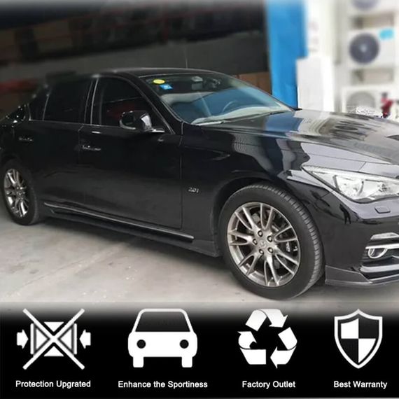 Бокові пороги V1 (для Q50, Карбон) для Infiniti Q50/Q60 2013-2024 рр | Зображення 3