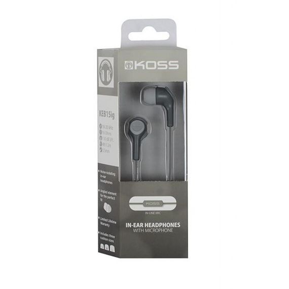 Навушники Koss KEB15i Grey | Зображення 1