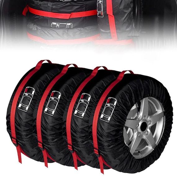 Комплект чохлів для коліс 4 шт, R13-R16 / Чохли для зберігання шин / Набір чохлів на запаску