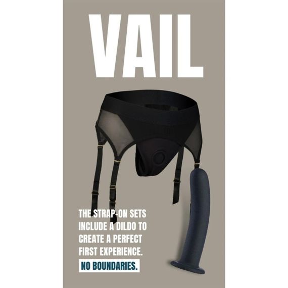 Страпон із трусиками-підв'язками Dream Toys Bold Vail, чорний, розмір S Sex Aura | Зображення 8