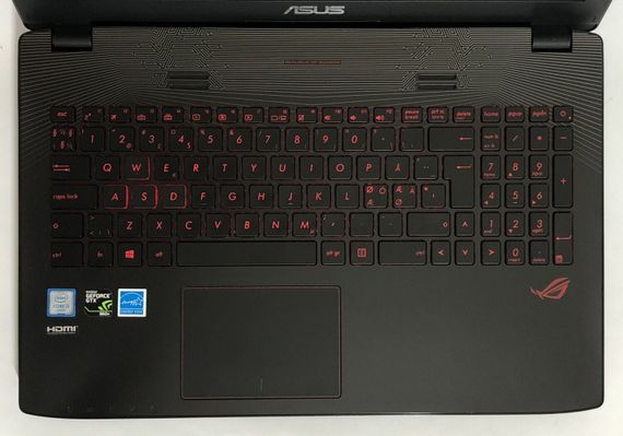 Ігровий ноутбук Asus ROG Strix GL552VW / 15.6" (1920x1080) IPS / Intel Core i5-6300HQ (4 ядра по 2.3 - 3.2 GHz) / 8 GB DDR4 / 480 GB SSD / nVidia GeForce GTX 960M, 2 GB GDDR5, 128-bit / WebCam / DVD-ROM / Win 11 Home б/в + Подарунок Накопичувач 64 ГБ | Зображення 7