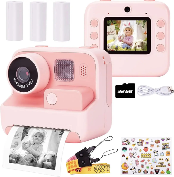 Фотокамера моментального друку дитяча Instant Print Camera, 1080P Video for kids
