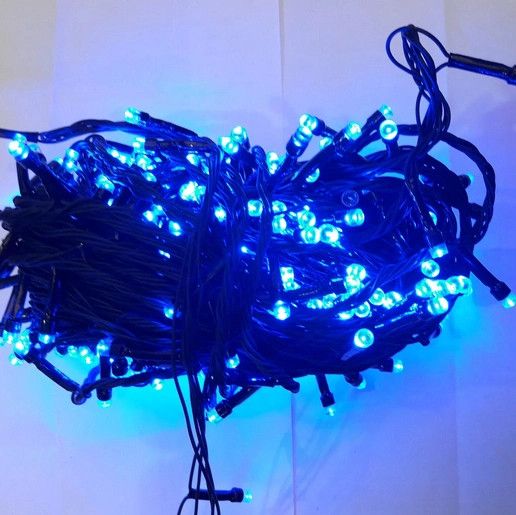 Гірлянда діод 100LED (RD-9028) Синій (чорний дріт) | Зображення 1