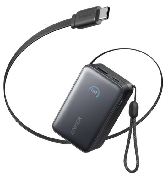 Портативний зарядний пристрій Anker Nano - 10000 mAh 45W Built-In USB-C Cable Black | Зображення 7