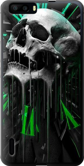 Чехол на Huawei Honor 6 Plus Череп-часы "4100u-179-17620"