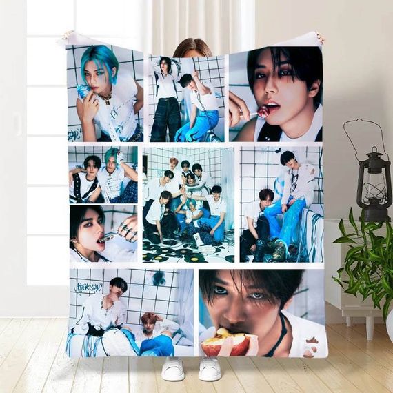 Плед 3D Stray Kids collage №2 15808 135х160 см
