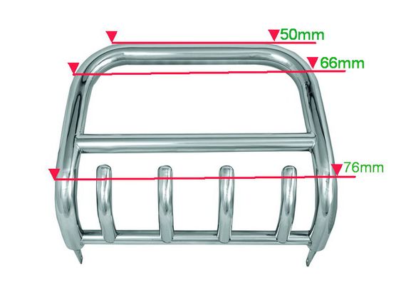 Кенгурятник QT006 (нерж.) для Toyota Hilux 2015-2024 гг