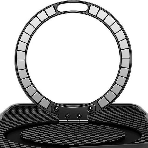 TPU+PC чохол Metal Buttons with MagSafe Carbon Ring для Apple iPhone 17 Pro Max (6.9") Чорний | Зображення 1
