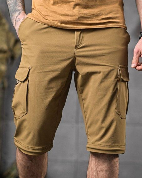 Стрейчеві літні тактичні штани-шорти PARADOX Кайот ДЛ6296 | Зображення 1