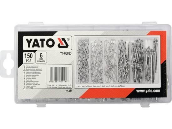 Набір шплінт хвилястий пружинний 150 штук Польща YATO YT-06883 | Зображення 1