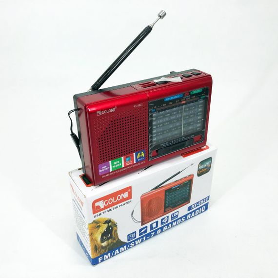 Портативная колонка радио MP3 USB Golon RX-6622. Цвет: красный | Зображення 7
