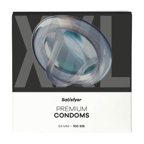 Презервативи - Satisfyer Premium Condoms 64 мм (XXL), 100 шт. Sex Aura