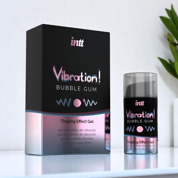 Intt Vibration Bubble Gum (15 мл) — густий смачний гель з ефектом вібрації до 30 хвилин для інтенсивного задоволення