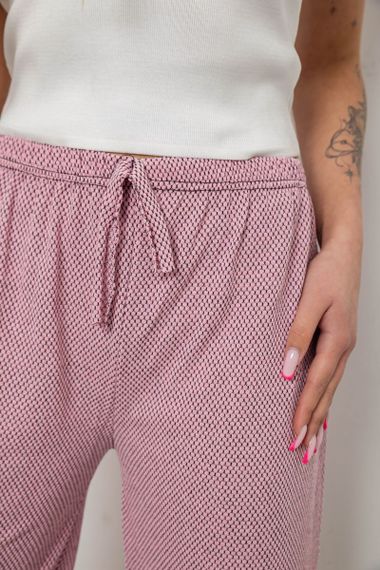 Штани жіночі домашні, колір пудровий, 238R58220-2 | Зображення 4