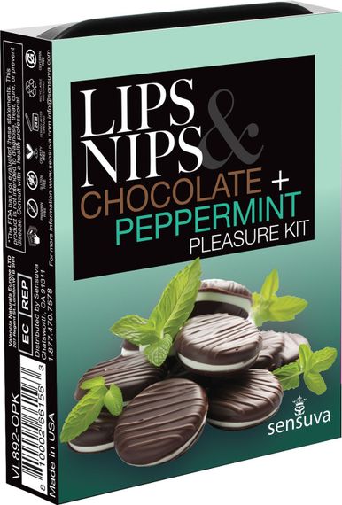 Подарочный набор Sensuva Lips & Nips Pleasure Kit - Chocolate Peppermint 2 x 4г