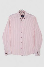 Сорочка чоловіча в смужку, колір персиково-молочний, 247R453