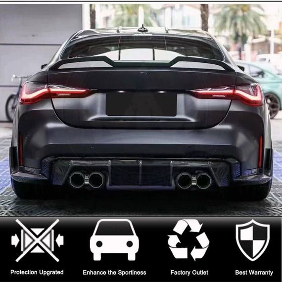 Спойлер V2 (для G22/G82, Карбон) для BMW 4 серия G22/23/26 2020- гг | Зображення 1