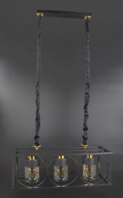 Люстра підвісна LOFT на 3 лампочки 25801 Чорний 35-110х24х62 см.