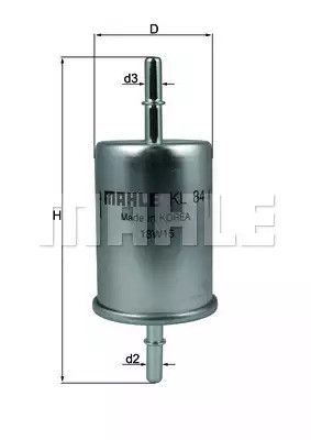 Фільтр паливний MAHLE/KNECHT Seat, VW, MAHLE/KNECHT (KL84) | Зображення 1