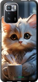 Чохол на Xiaomi Poco X3 GT Білий кіт "5646b-2511-2448"