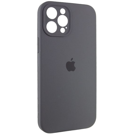 Чехол Silicone Case Full Camera Protective (AA) для Apple iPhone 12 Pro (6.1") Серый / Dark Gray | Зображення 1