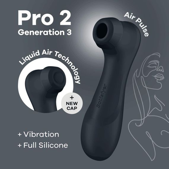 Вакуумний кліторальний стимулятор Satisfyer Pro 2 Generation 3 with Liquid Air – інноваційна стимуляція безконтактним тиском | Зображення 1