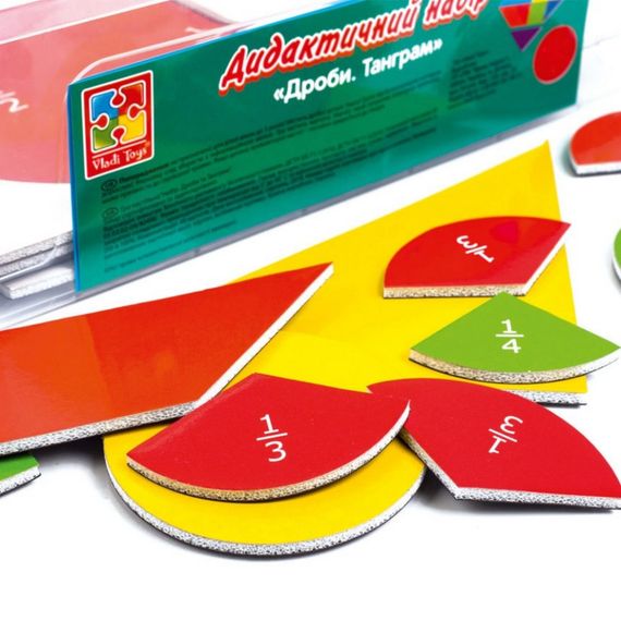 Демонстрационный магнитный набор "Дроби-Танграм" VT5555-03 | Зображення 1
