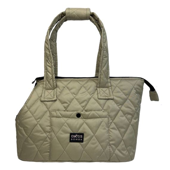 Сумка стьобана оливка S-38