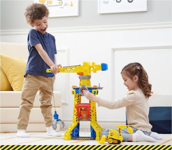 Игровой набор Крепыш и команда Подъемный кран-башня Бухты строителей Rubble & Crew Bark Yard Crane Tower | Зображення 3