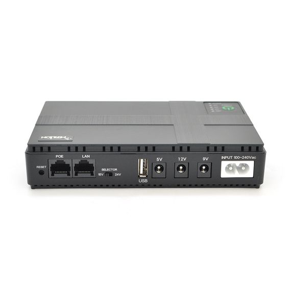 ДБЖ для роутерів/комутаторів DC1018P, 18W, Output: USB-5V, DC-5V/9V/12V, POE-15/24V, 1/2A, Li-ion 10400mAh, 160х105х32мм, 385 | Зображення 2