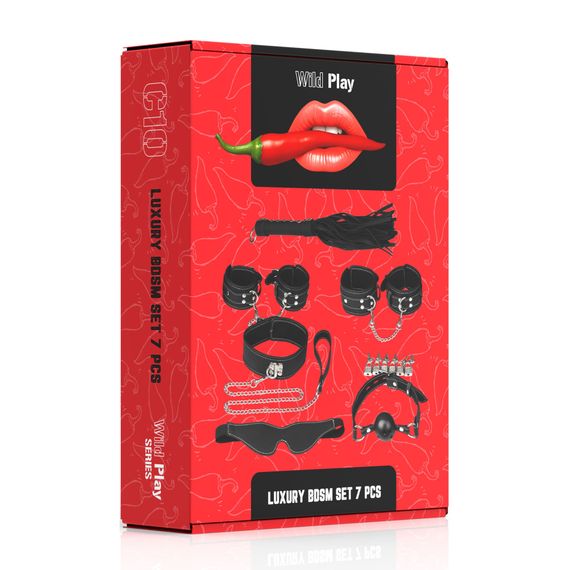 Набір БДСМ - Erospace Wild Play Luxury BDSM Set 7 pcs C10