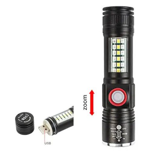 Ліхтар SY-1903C-P50+SMD+RGB Alarm, ЗУ USB, кишеньковий ліхтар із usb зарядкою, надпотужний ліхтарик | Зображення 2