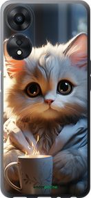 Чохол на Oppo A58 5G Білий кіт "5646u-2950-2448"