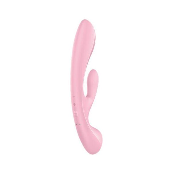Двосторонній вібратор-кролик Satisfyer Triple Oh Pink (м'яте паковання!!!) Sex Aura | Зображення 5